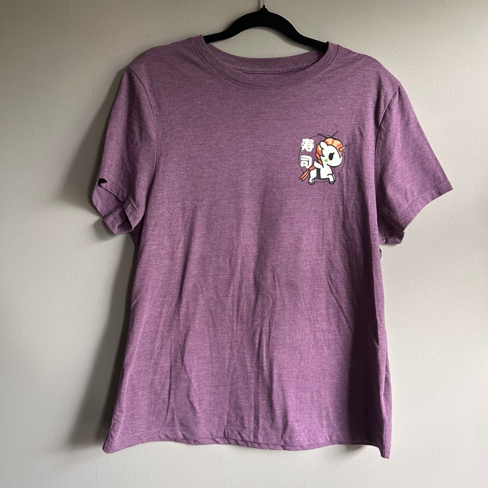 Tokidoki Unicorno Delicious Sushi Graphic Tee Purple Heathered Mens Large